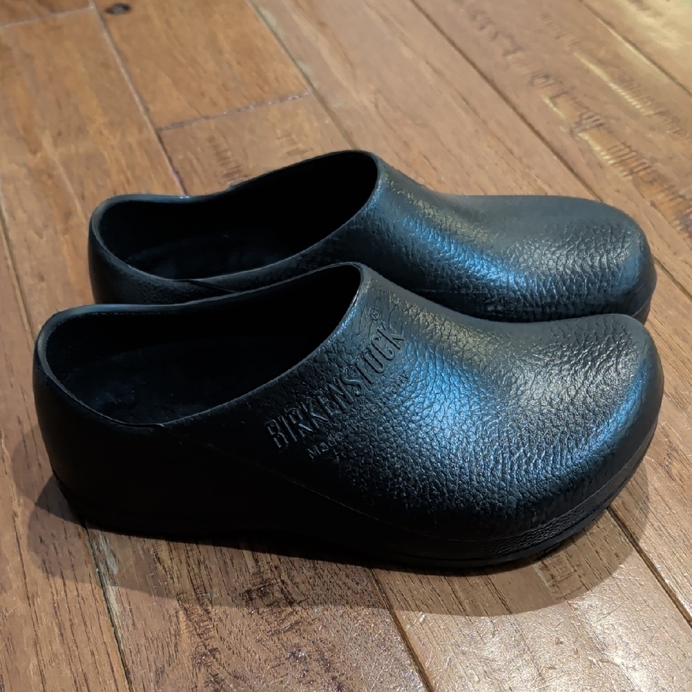 Birkenstock Profi Birki Textured Black Slip-On Work Shoes
